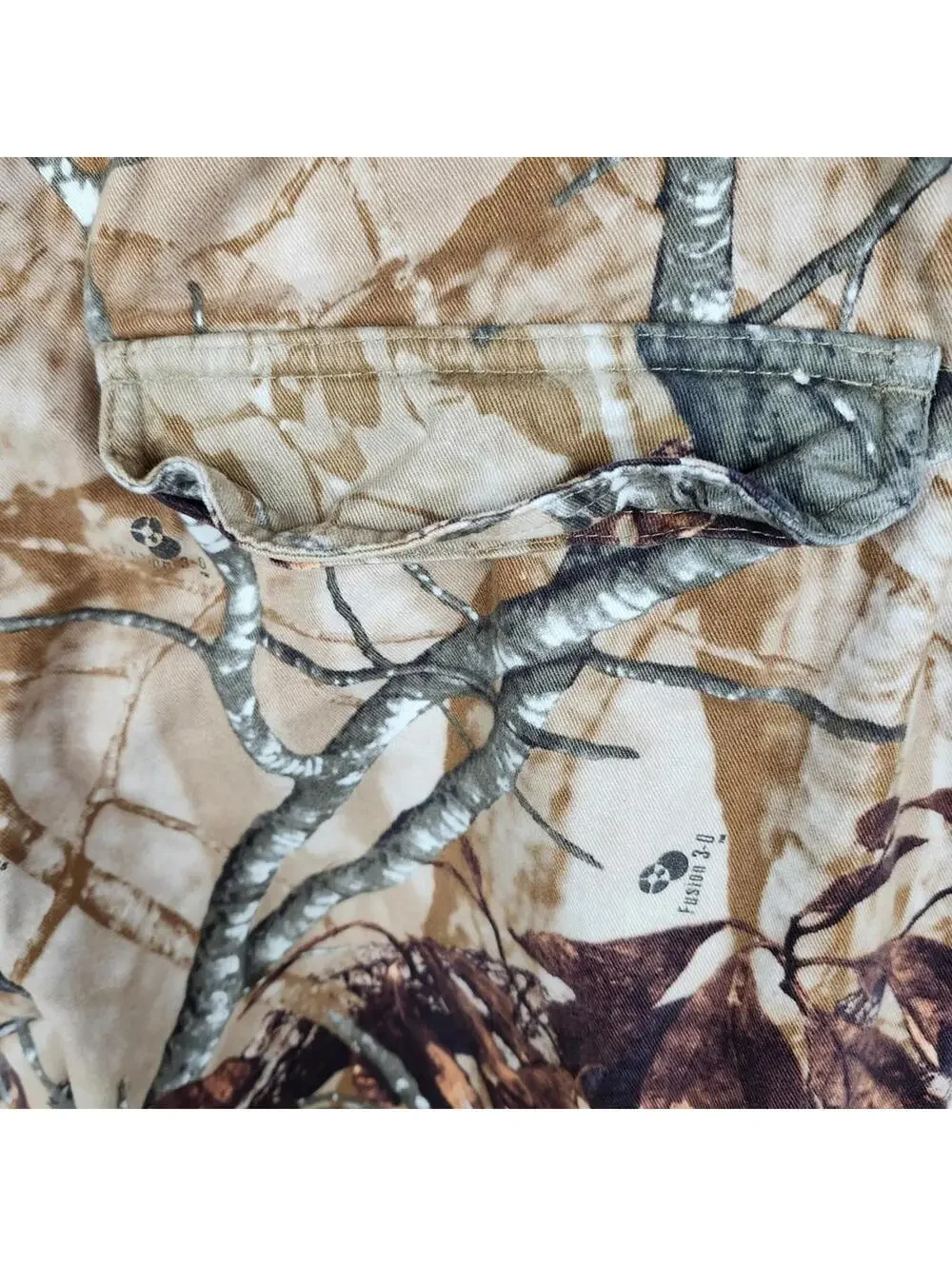 Outfitters Ridge Camo Cargo Pants Mens L 36/38 Adjustable Waist Drawstring